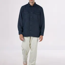 Celio Men Classic Oversized Fit Solid Spread Collar Casual Shirt image 4