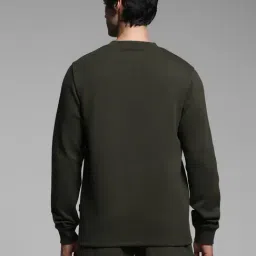 Jack & Jones Green Cotton Regular Fit Solid Sweatshirt image 2