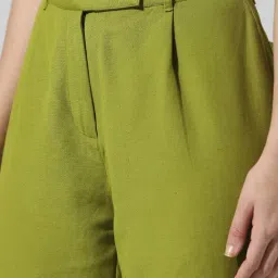 Only Green Regular Fit High Rise Pants image 5