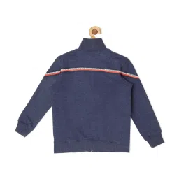 Sweet Dreams Kids Navy & Off-White Regular Fit Full Sleeves Jacket with Trackpants image 3