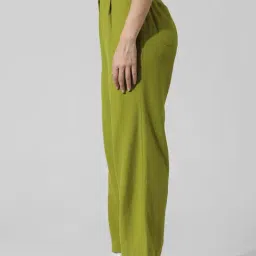 Only Green Regular Fit High Rise Pants image 3