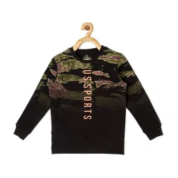 Sweet Dreams Kids Black & Green Printed Full Sleeves Sweatshirt with Trackpants image 5