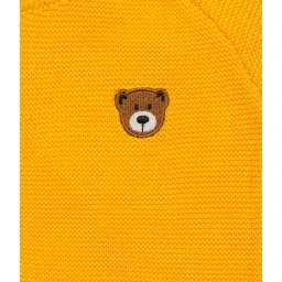 H by Hamleys Infants Boys Yellow Applique Full Sleeves Sweater image 3
