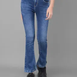 Crimsoune Club Blue Flared Fit Mid Rise Jeans-picture-16