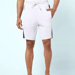 Ajile By Pantaloons Grey Melange Cotton Slim Fit Shorts-picture-21