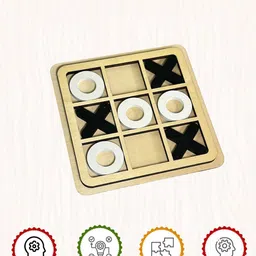 LITTLE GINNIE Wooden Tic Tac Toe For Kids image 5