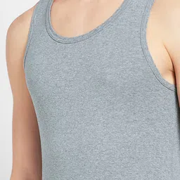 Jockey Men Grey Melange Solid Innerwear Vest FP04-0105 image 5