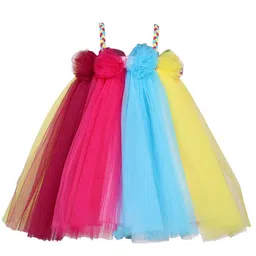 Pink Wings Net Fit & Flare Dress image 1