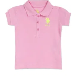 U.S. Polo Assn. Kids Pink Cotton Logo Polo T-Shirt-picture-22
