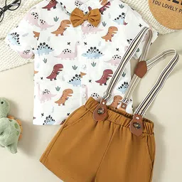 INCLUD Boys Printed Shirt With Suspender Shorts-picture-40