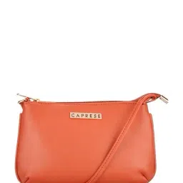 Caprese Shyla Orange Solid Sling Bag-picture-33