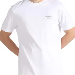 Calvin Klein Jeans Bright White Cotton Boxy Fit T-Shirt-image-78