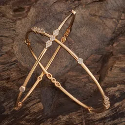 Kushal's Fashion Jewellery Set Of 2 Gold-Plated Stone-Studded Bangles-picture-28