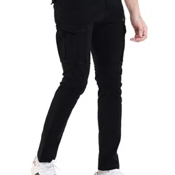 BOTABOCHI Men Relaxed High-Rise Easy Wash Cargos Trousers image 5
