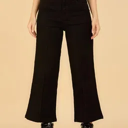 CEFALU Women Wide Leg High-Rise Cropped Jeans-image-10