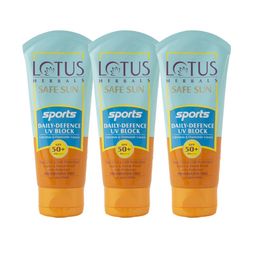 Lotus Herbals Safe Sun Set Of 3 Sports Daily Defense Uv Block SPF 50 Sunscreen - 50g each-picture-9