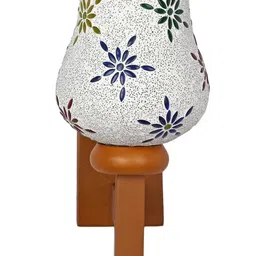 1ST TIME Multicoloured & White Colourblocked Wood Traditional Wall Lamp image 4
