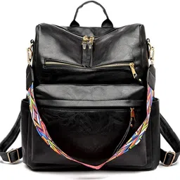 comfabie backpack for women college bag for girls (Black) image 1