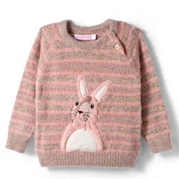 Wingsfield Full Sleeves Rabbit Designed Sequins Embellished Sweater - Multi Colour-image-15