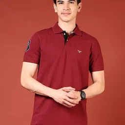 V-Mart Men Polo Collar Applique T-shirt-picture-17