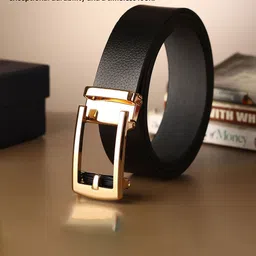 Metronaut Men Textured Leather Formal Belt image 4