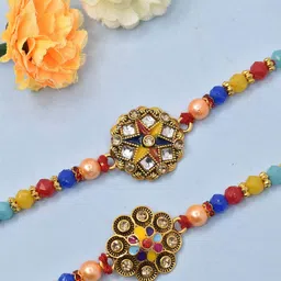 MEIRA JEWELLERY Pack Of 2 Rakhi Gift Set-picture-18