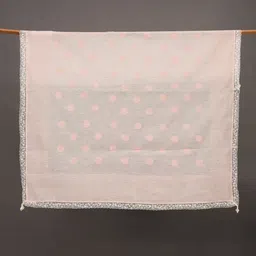 JAYPORE Floral Printed Cotton Silk Dupatta image 4