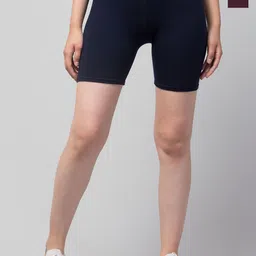 Attire Zone Women Skinny Fit Low-Rise Cycling Sports Shorts-picture-38