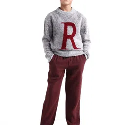 RARE ONES Boys Mid-Rise Flat-Front Cotton Trouser-image-46