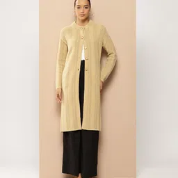 Chemistry Chevron Woollen Longline Cardigan-image-2