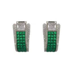 Saraf RS Jewellery Green Statement Brass Earrings for Women-image-58