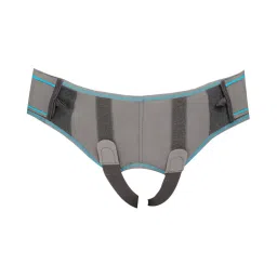 AccuSure Hernia Belt for Men with 2 Removable Compression Pads - XL (Grey) image 1