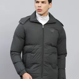 Monte Carlo Dark Green Regular Fit Quilted Hooded Jacket image 1