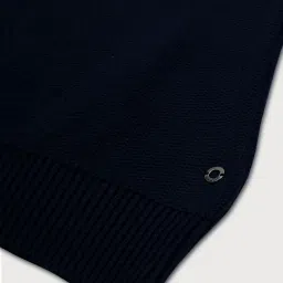 Gini & Jony Kids Navy Cotton Applique Full Sleeves Sweater image 4