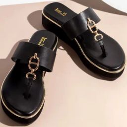 Inc.5 Women's Black Thong Wedges-picture-15