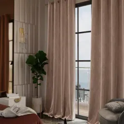 Stoa Paris Date Night Velvet Parisian Blush 9 ft Long Door Curtains - Set of 2-image-82