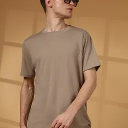 Campus Sutra Grey Regular Fit T-Shirt image 1