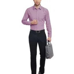 English Navy Mauve Slim Fit Shirt image 5