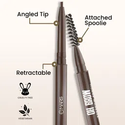MARS Brow Dual-Ended With Spoolie Long-Lasting & Easy To Glide Eyebrow Pencil-Dark Brown image 3