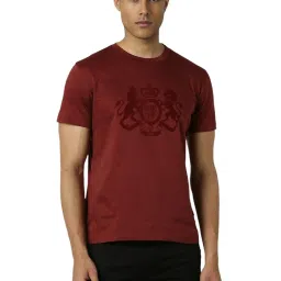 Van Heusen maroon Logo T-shirts image 1