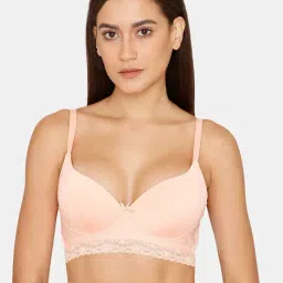Rosaline by Zivame Orange Non Wired Padded T-Shirt Bra-picture-17