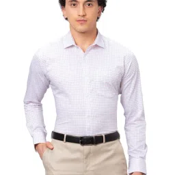 Park Avenue Medium Red Cotton Slim Fit Checks Shirt image 1