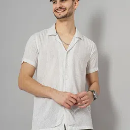 celio celio* Light Grey Regular Fit Printed Shirt image 1