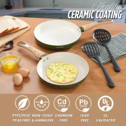 Cookaid Olive Green Aluminium Cookware Set image 3