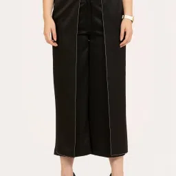 Office & You Black Plain Trousers image 1