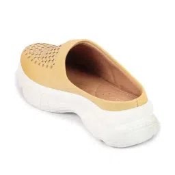 Fausto Women's Yellow Mule Shoes image 5