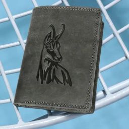 SASSORA Grey ARLO Textured Small Leather Bi-Fold Wallet-picture-2