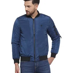 Red Tape Teal Full Sleeves Mock Collar Jacket image 1