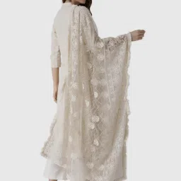 Soch Beige Embroidered Dupatta image 2