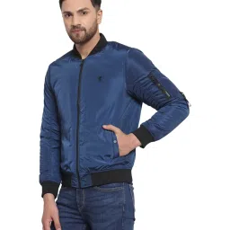 Red Tape Teal Full Sleeves Mock Collar Jacket image 3